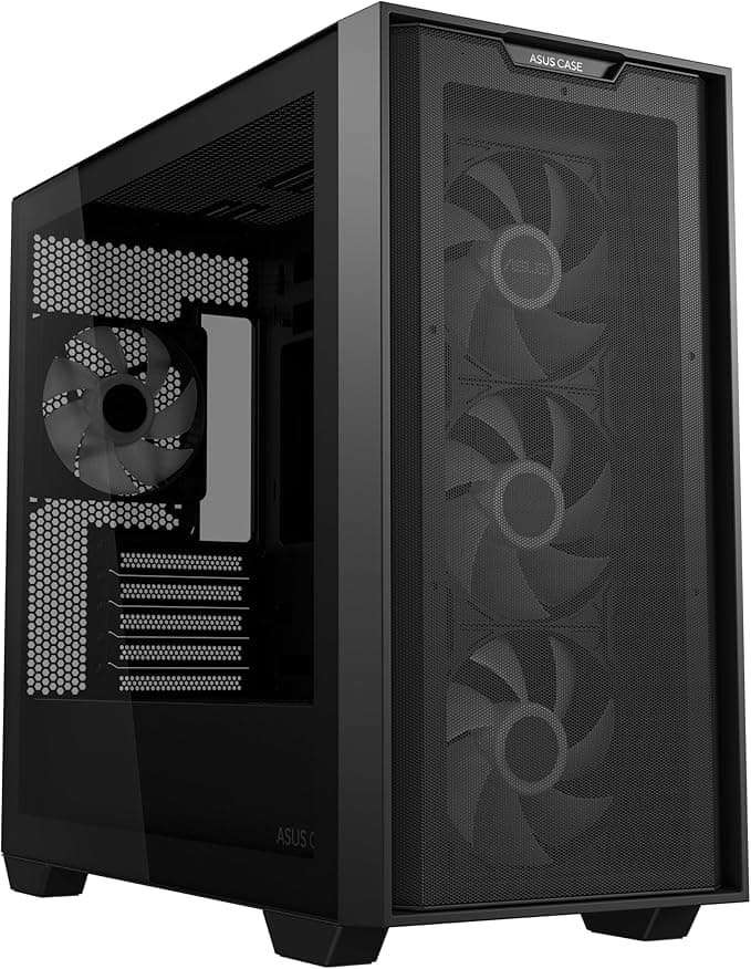 ASUS A21 PLUS 360 MM SOĞUTUCU ALANI, 380 MM UZUNLUĞA KADAR EKRAN KARTI VE STANDART ATX PSU DESTEKLİ GİZLİ KABLO BÖLMELİ MICRO-ATX FANLI KASA