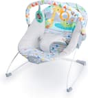 Bright Starts Ana Kucağı Rahatlatıcı Titreşimler Bebek Koltuğu - Çıkarılabilir Oyuncak Barı, Kaymaz Ayak, 0-6 Ay, 9 kg'ya Kadar (Safari Eğlencesi)