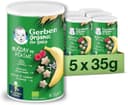Gerber Organik Pirinçli, Buğdaylı, Muzlu ve Ahududulu Bebek Atıştırmalığı 35 g x 5