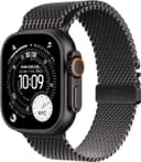 Apple Watch Ultra 3 GPS + Cellular 49 mm Koşu ve Çoklu Spor İçin Sağlam Titanyum Siyah Kasaya Sahip Üst Düzey Akıllı Saat ve Siyah Milano Loop - Orta Boy