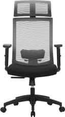 SONGMICS Ofis Koltuğu, File Kaplamalı Masa Sandalyesi, Ayarlanabilir Bel Desteği, Koltuk Başlığı ve Kolçaklar, 120'Ye Kadar Ayarlanabilir Eğim Açısı, Gri Ocn55Bg, 6660 (97-105,5) cm