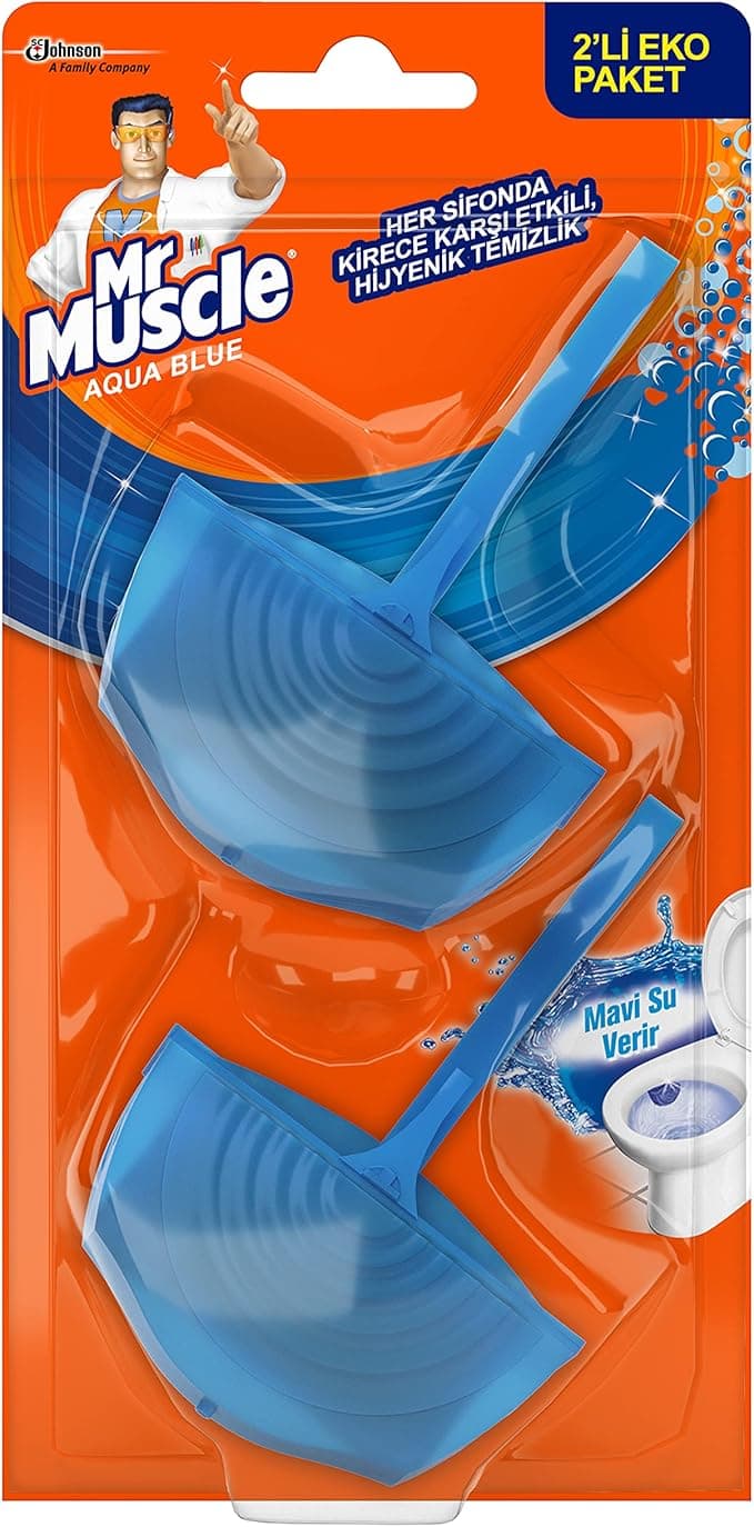 Mr. Muscle Klozet Blok Aqua Mavi 2li Koku Giderici