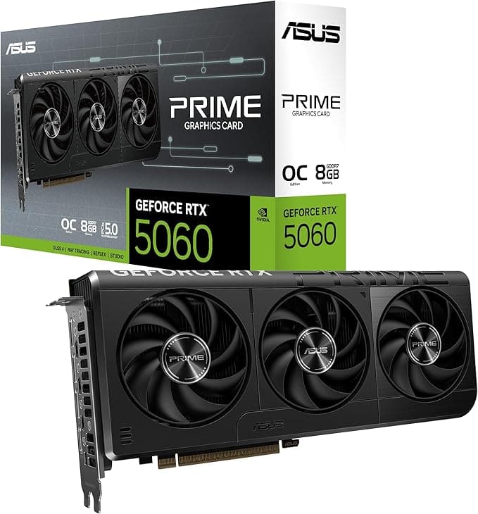 ASUS PRIME-RTX5060-O8G-NVIDIA-GEFORCE-RTX 5060-8GB GDDR7-128bit-HDMI-3xDP-DLSS3 EKRAN KARTI