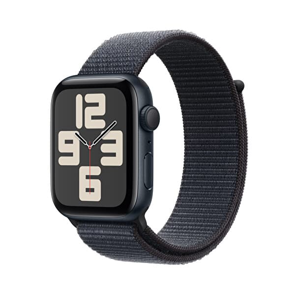 Apple Watch SE GPS 44mm Gece Yarısı Alüminyum Kasa ve Mürekkep Moru Spor Loop